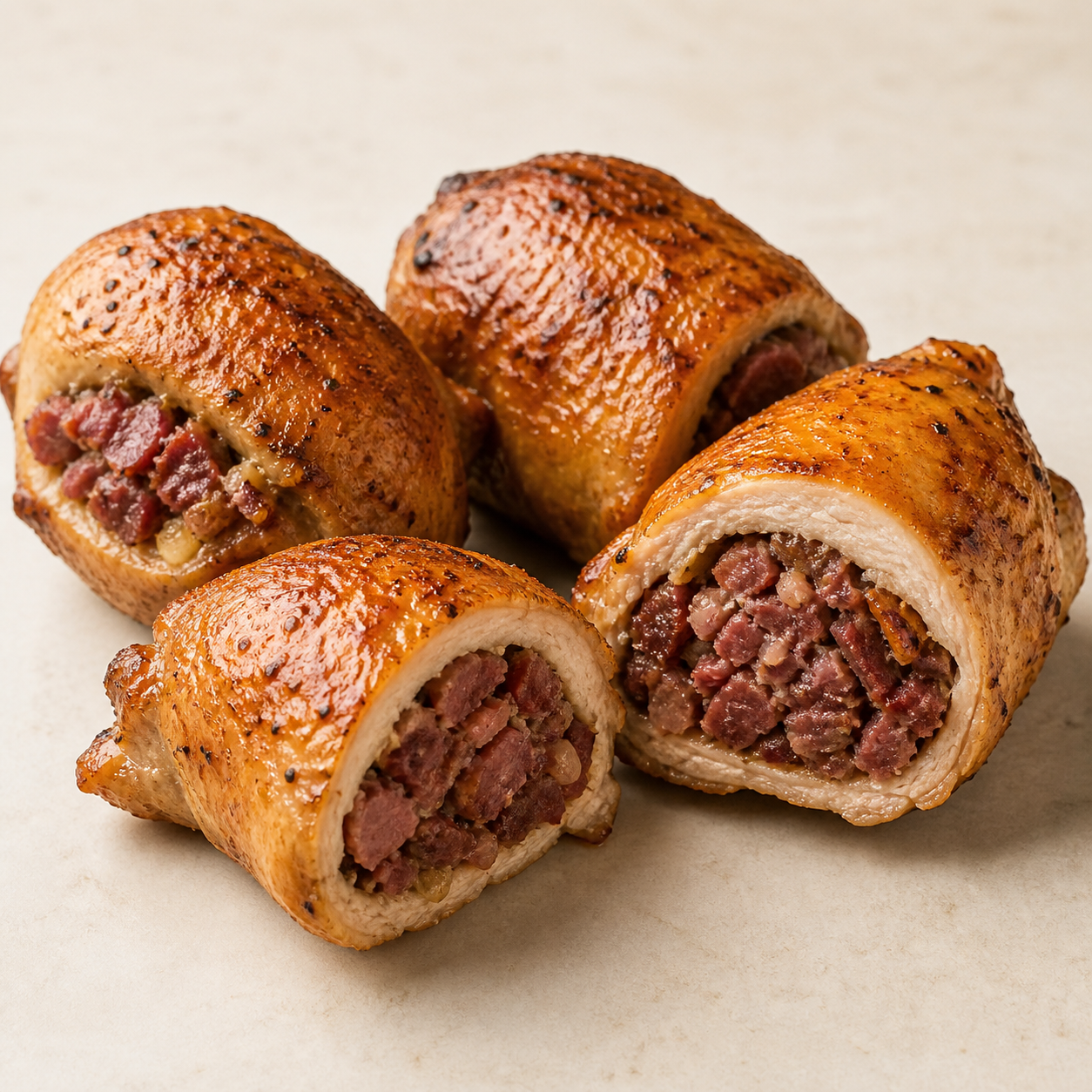 PASTRAMI STUFFED CAPONS