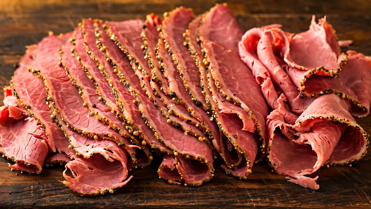 Fresh-sliced kosher corned beef — Satmar Meats Boro Park